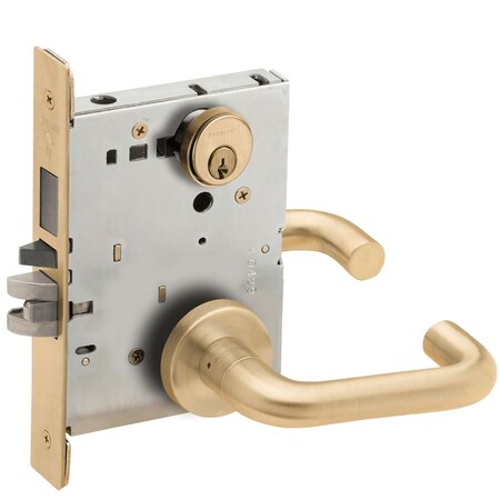 Schlage Entrance Mortise Lock with Deadbolt, 03A Design, Satin Brass L9453P 03A 606